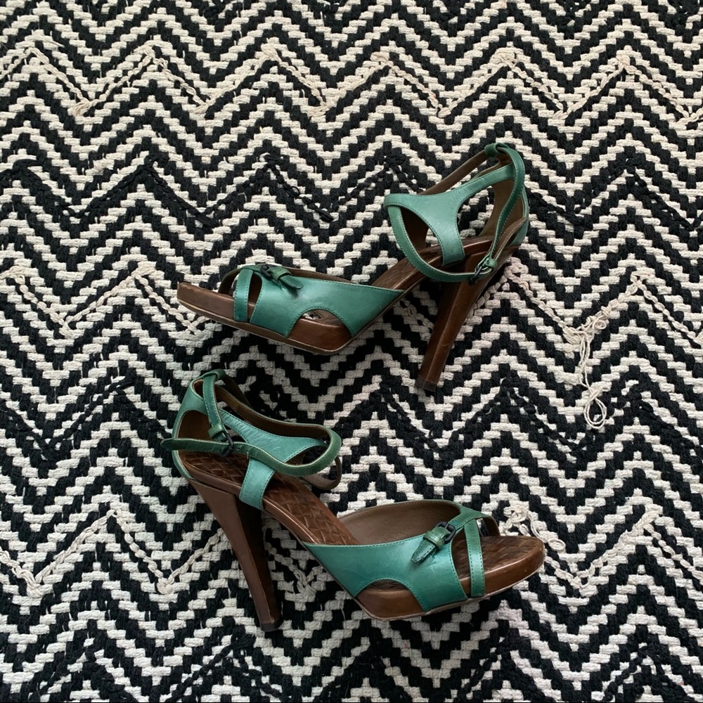 Bottega Veneta Leather Platform Sandals Heels